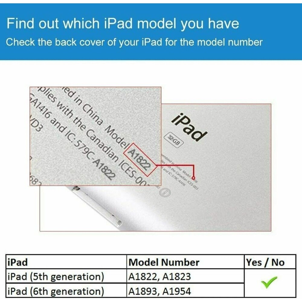Hocase iPad 5th/6th Gen Case 2017/2018 High-Impact Resistant w/ Stand - Picture 6 of 10